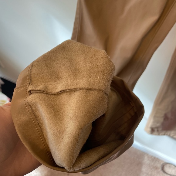 Zara Tan Leather Pants - Picture 7 of 11